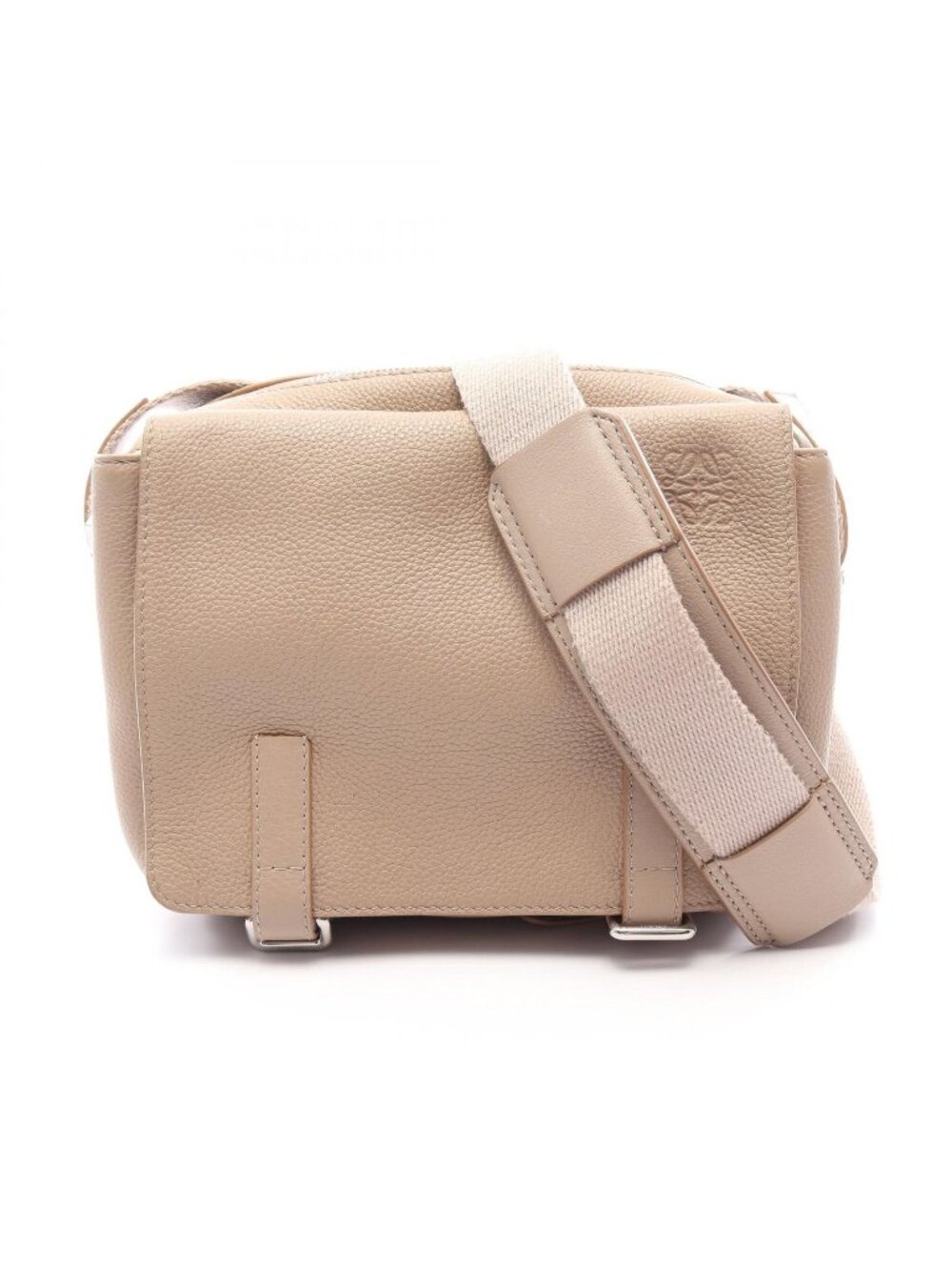 Loewe Shoulder Bag Military XS Beige Leather